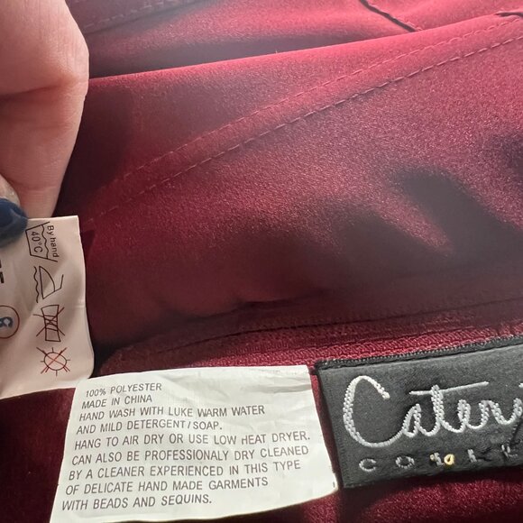 Caterina Collection Red Lace Embellished Gown - Picture 8 of 10